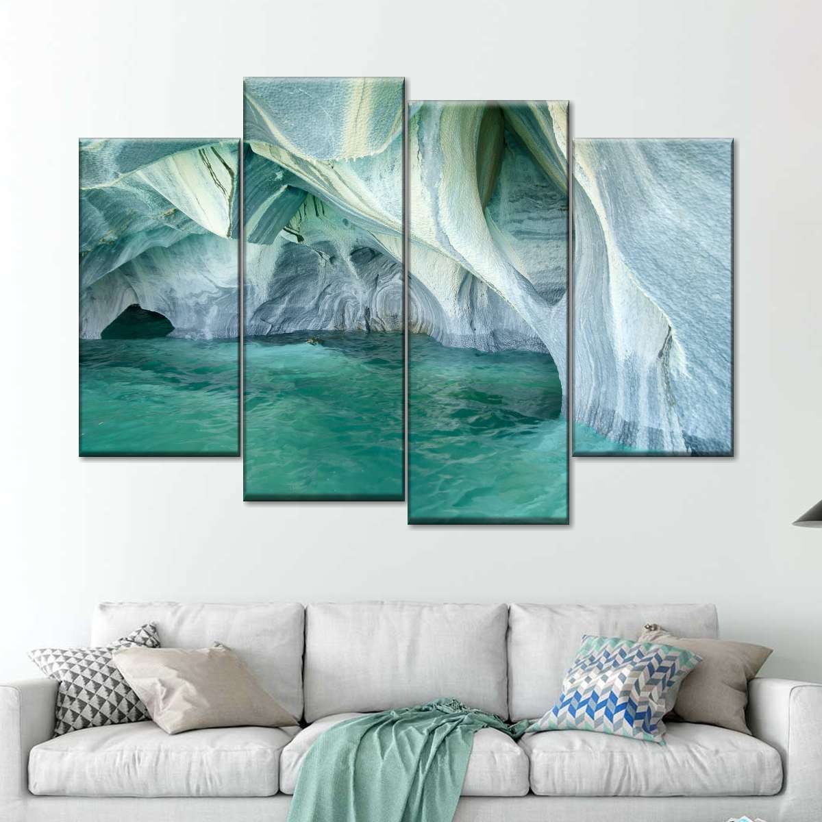 Marble Caves Carrera Lake Wall Art