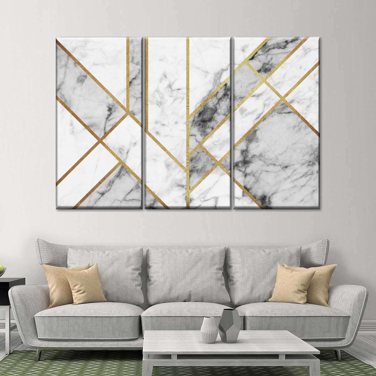 Marble Texture Geometric Abstract Wall Art