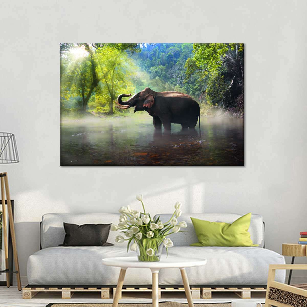 Wild Elephant Wall Art