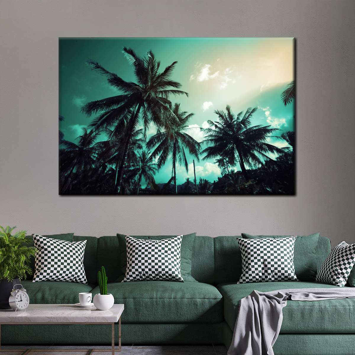 Retro Style Palm Trees Wall Art