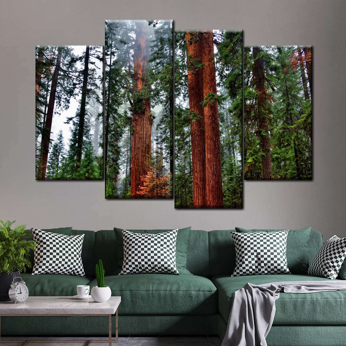 Vibrant Redwood Wall Art