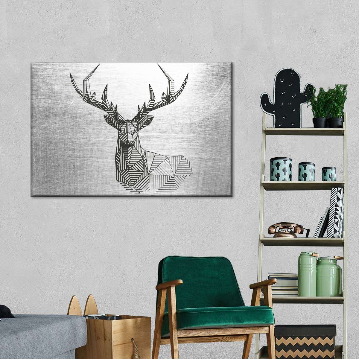 Geometric Deer Wall Art