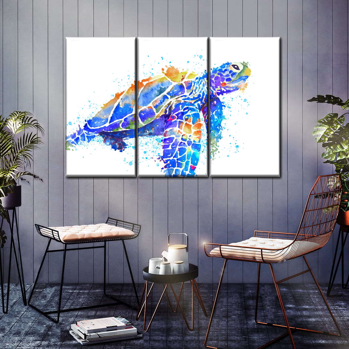 Sea Turtle Watercolor Wall Art