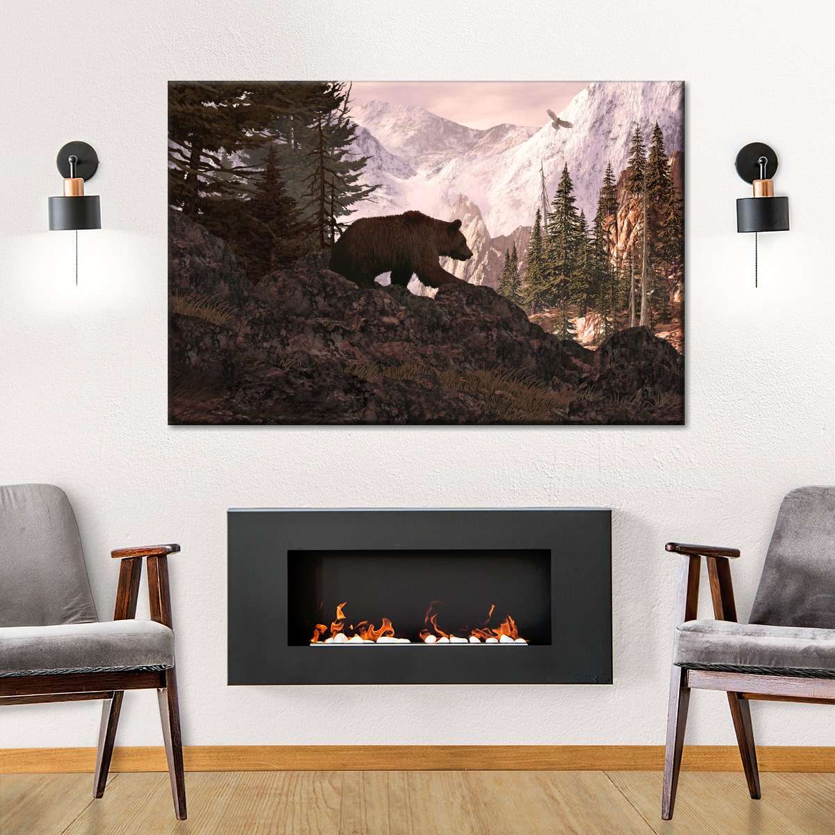 Forest Grizzly Bear Wall Art