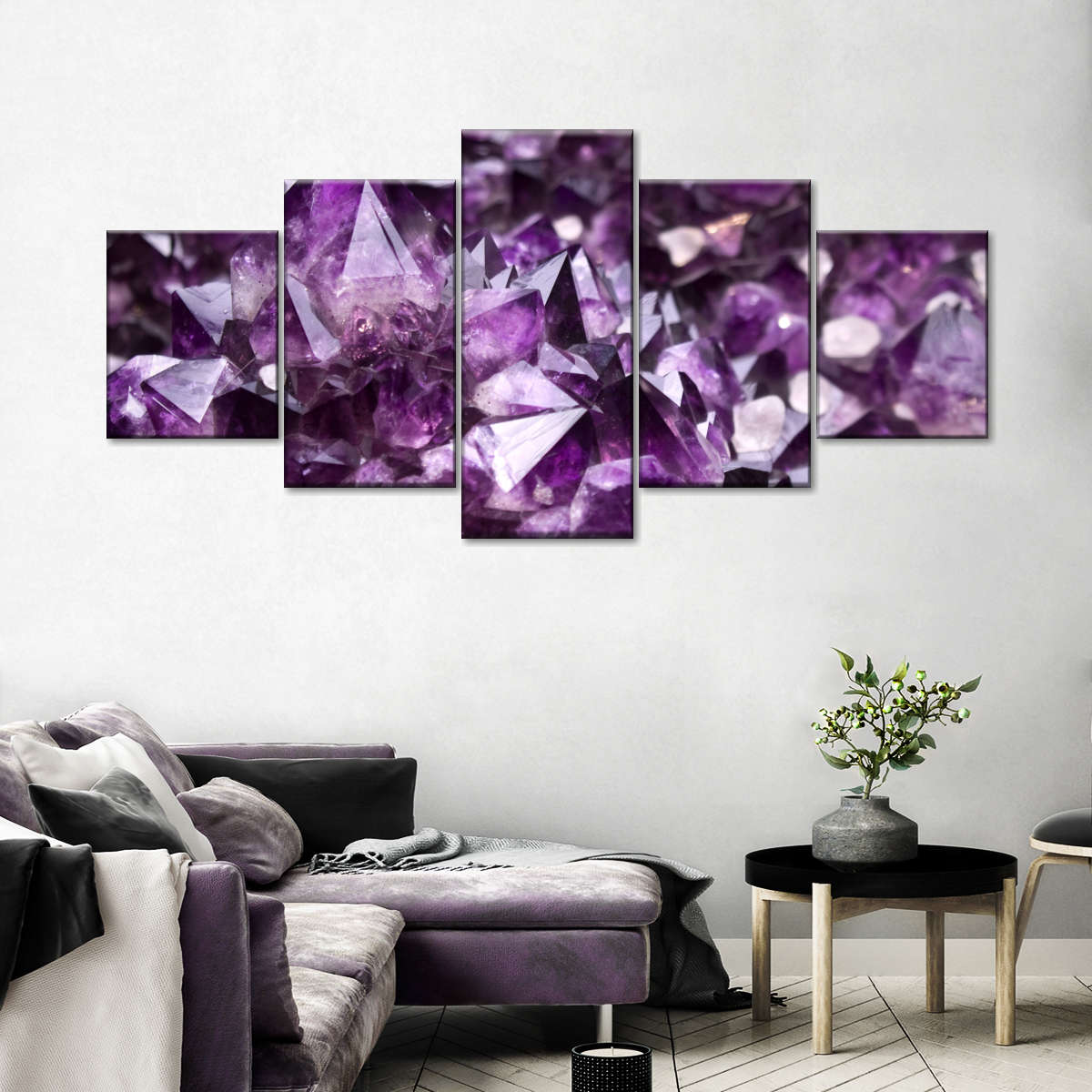 Purple Amethyst Geode Wall Art