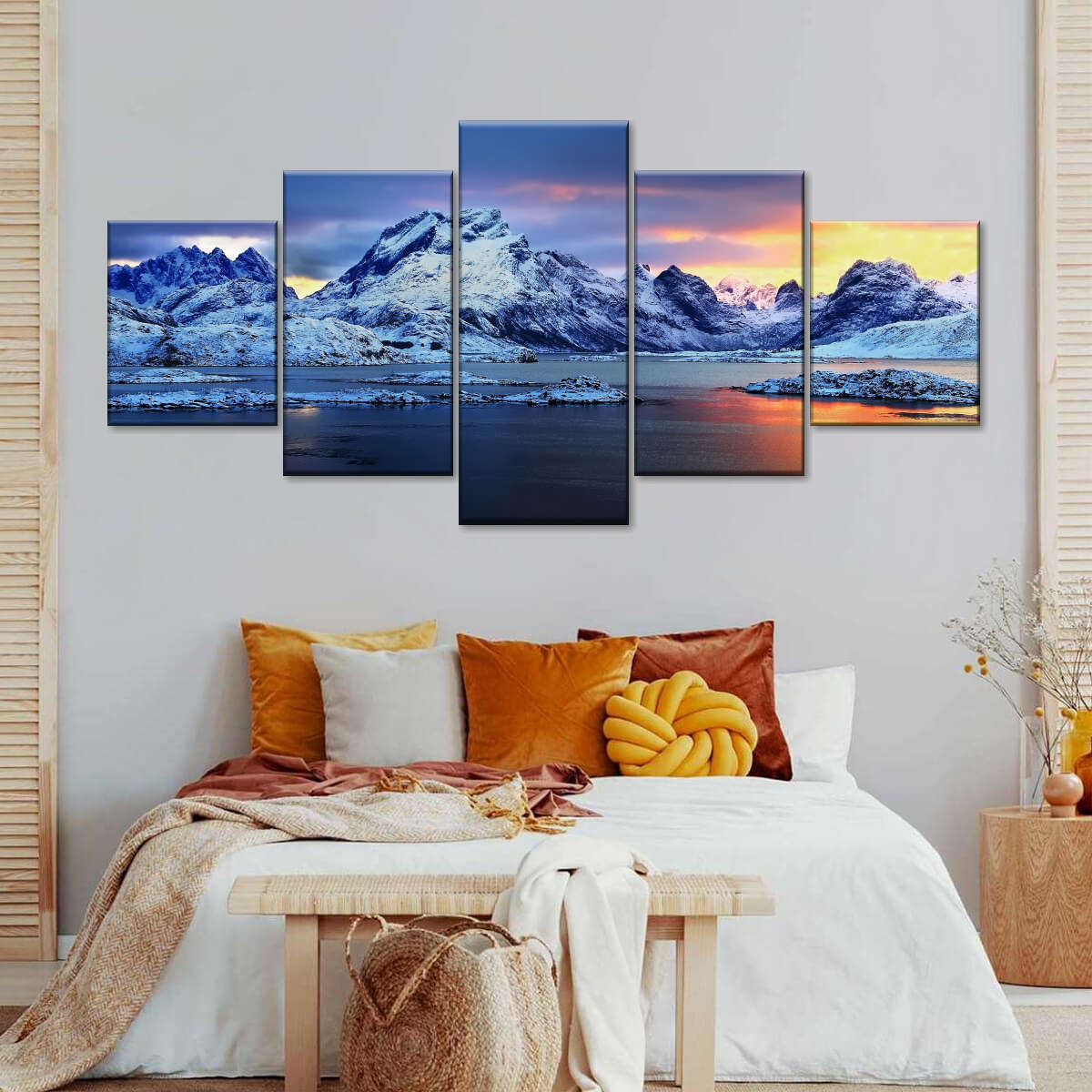 Norway Snowy Mountains Wall Art