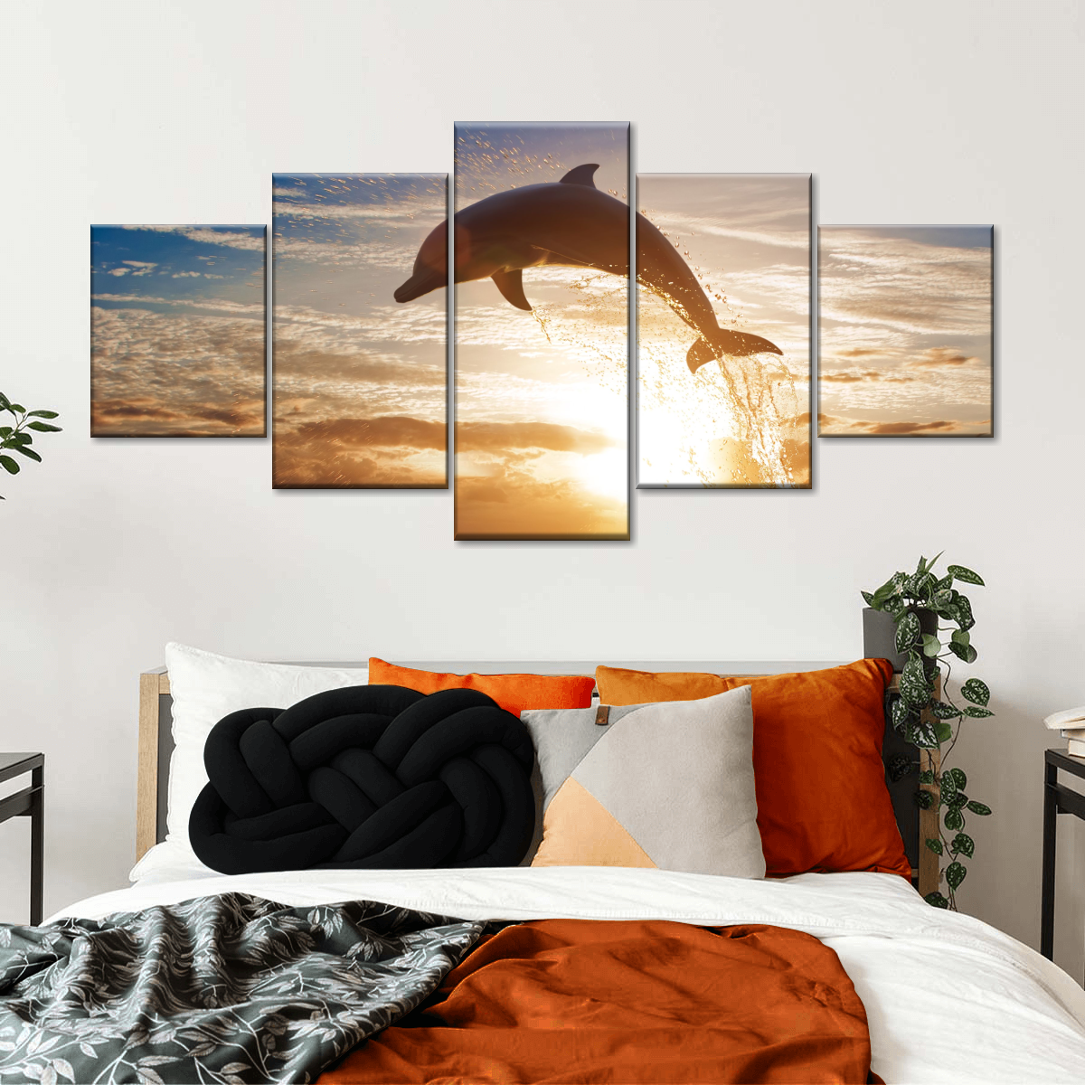 Jumping Dolphin Wall Art