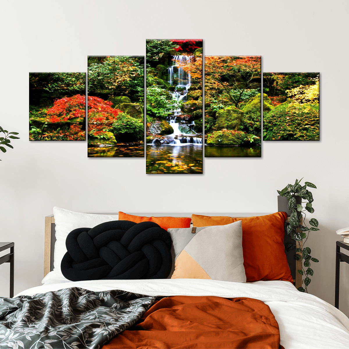 Mesmerizing Japanese Waterfall Wall Art