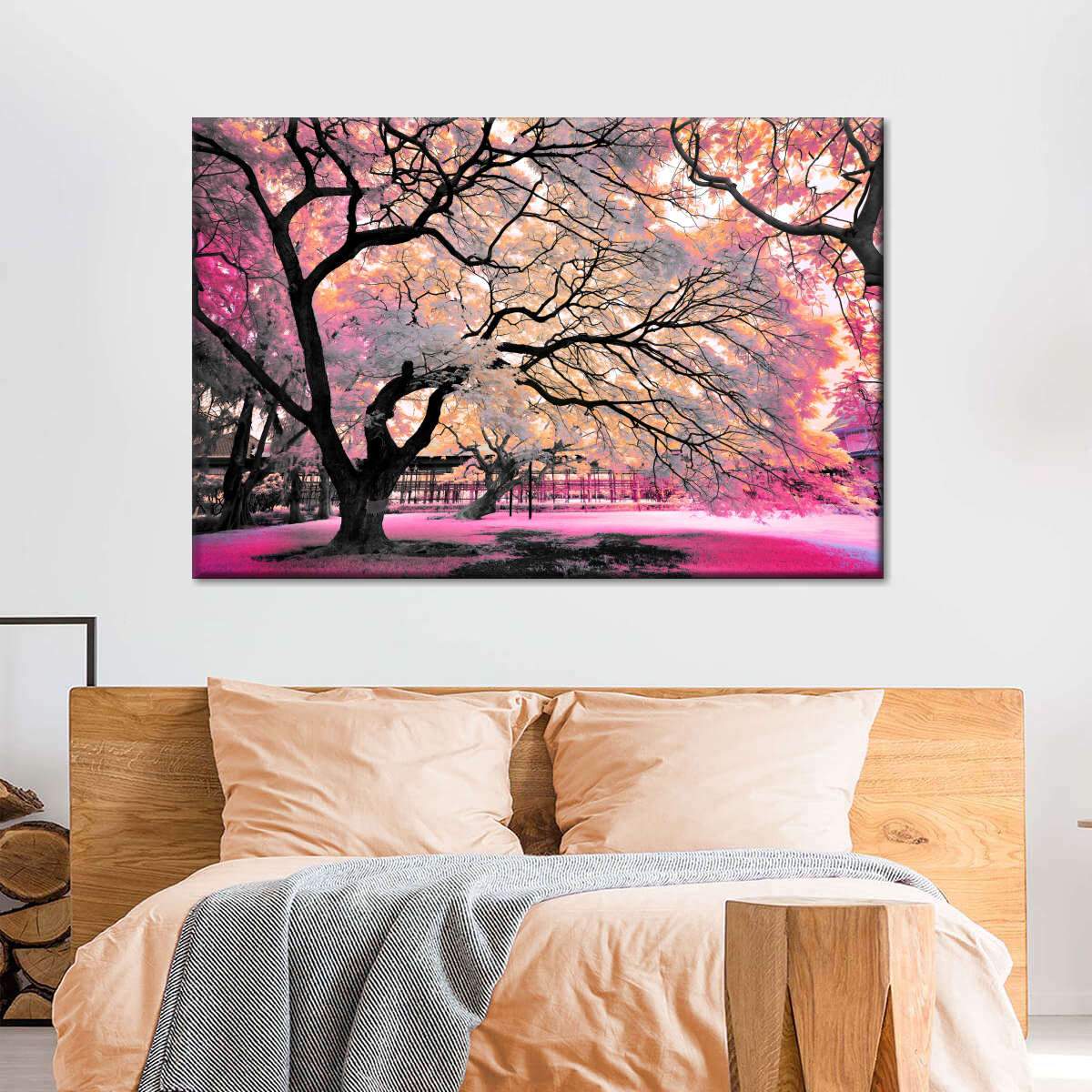 Pink Bloom Claw Trees Wall Art