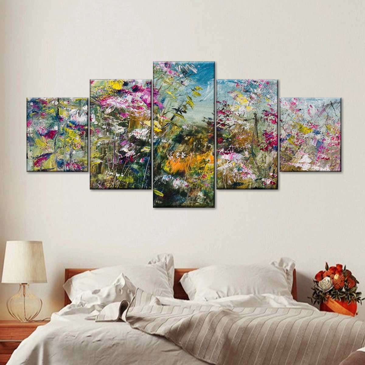 Abstract Wildflower Wall Art