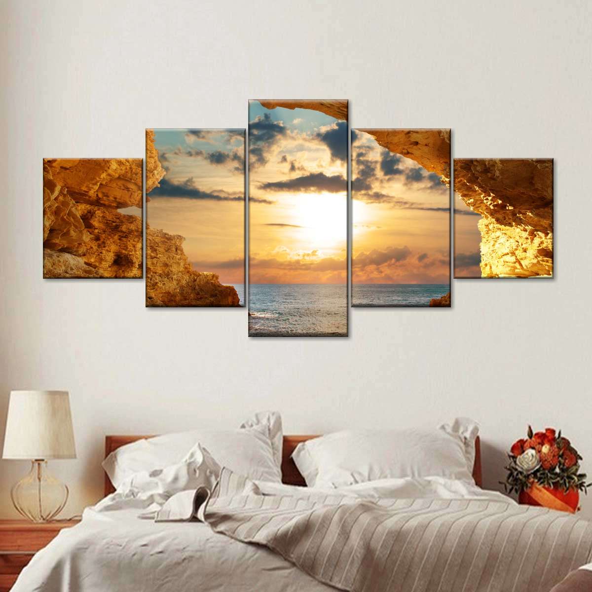 Bright Beach Sunrise Wall Art