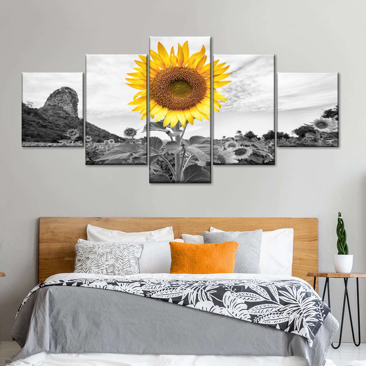 Pop Golden Sunflower Wall Art