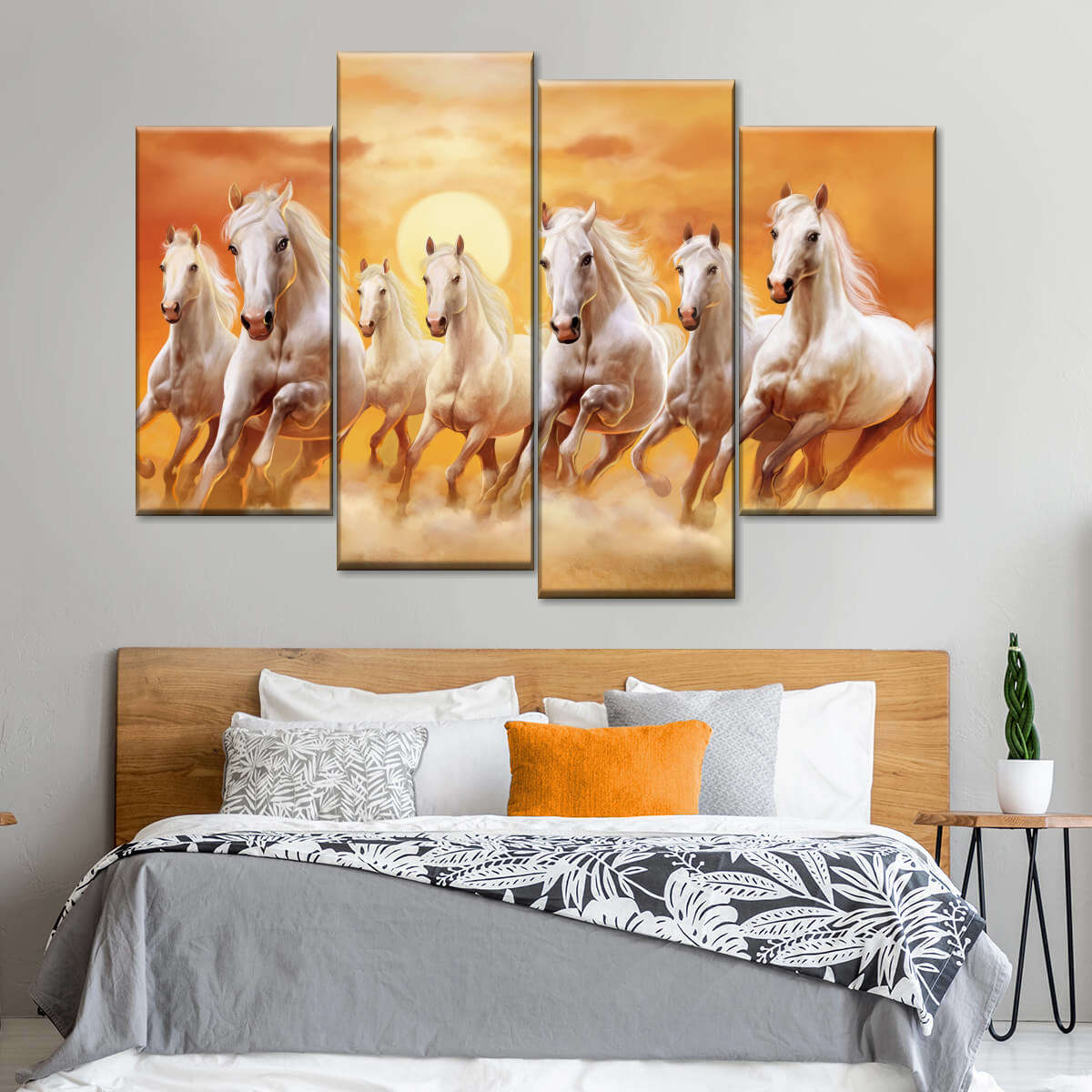 Seven Running Horses Wall Art