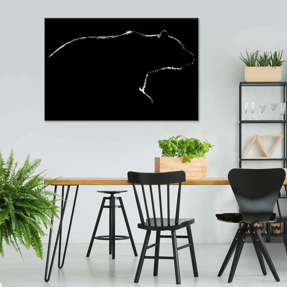 Bear Contour Wall Art