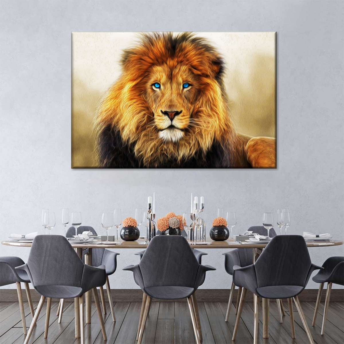 Blue Eyed Lion Wall Art