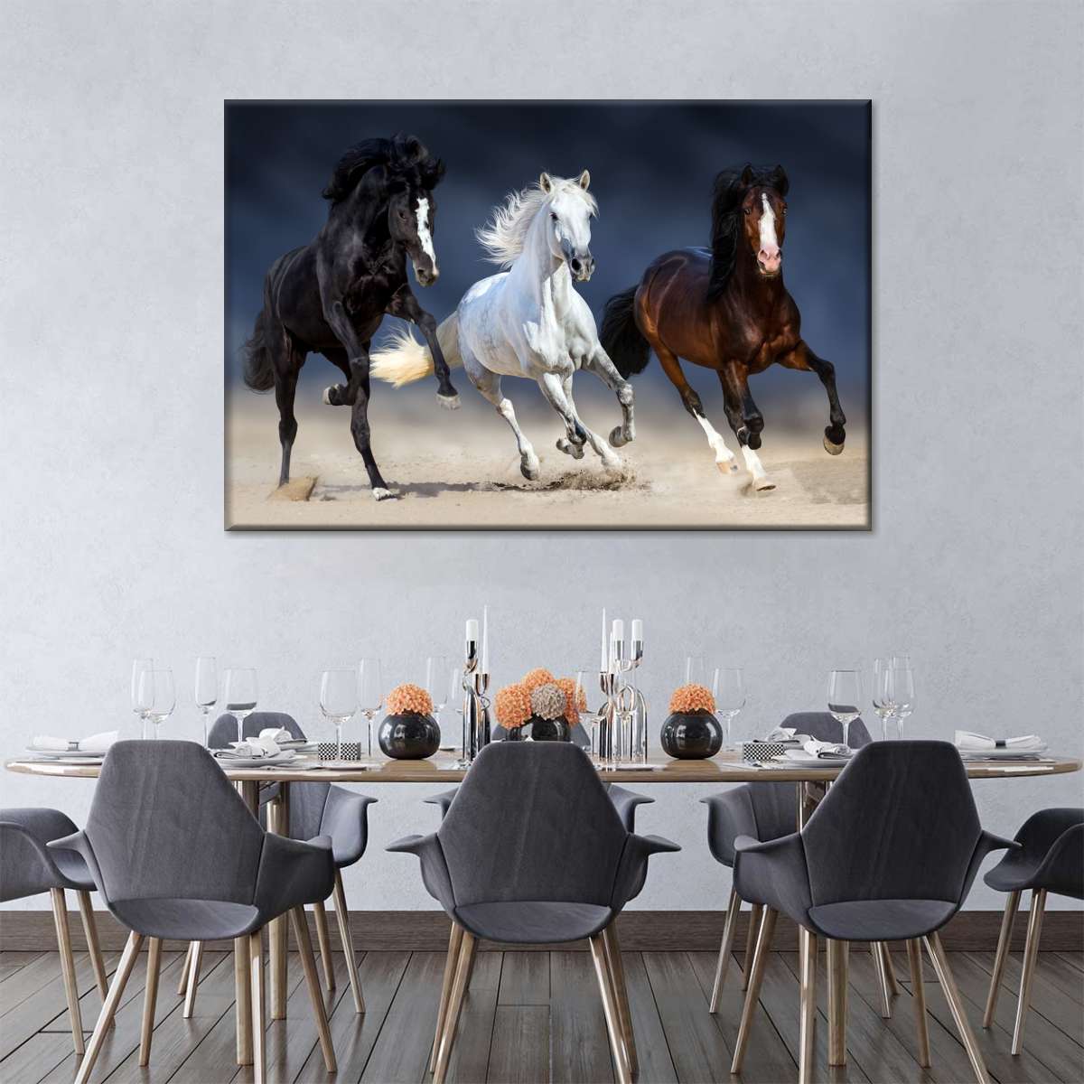 Wild Colorful Horses Wall Art