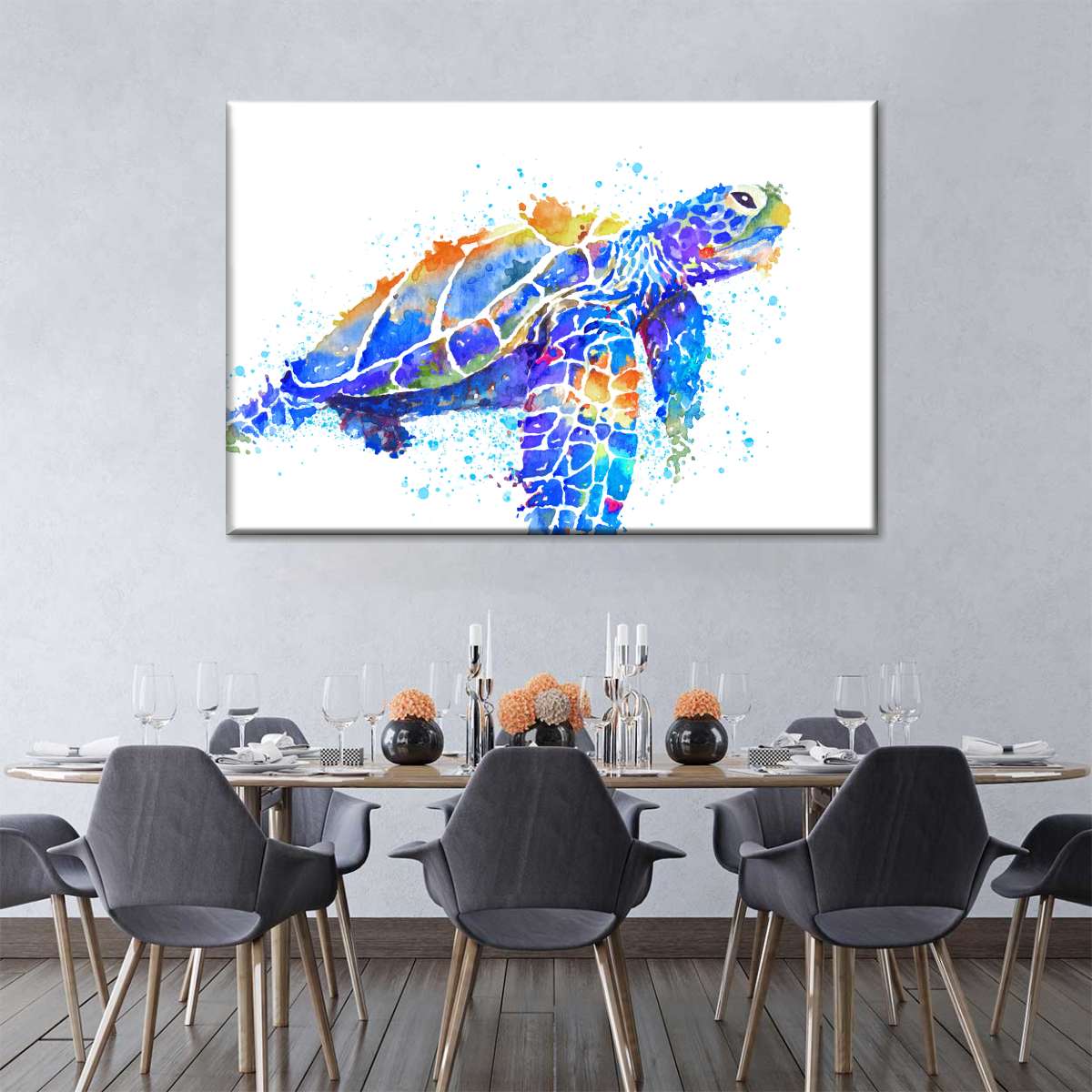 Sea Turtle Watercolor Wall Art