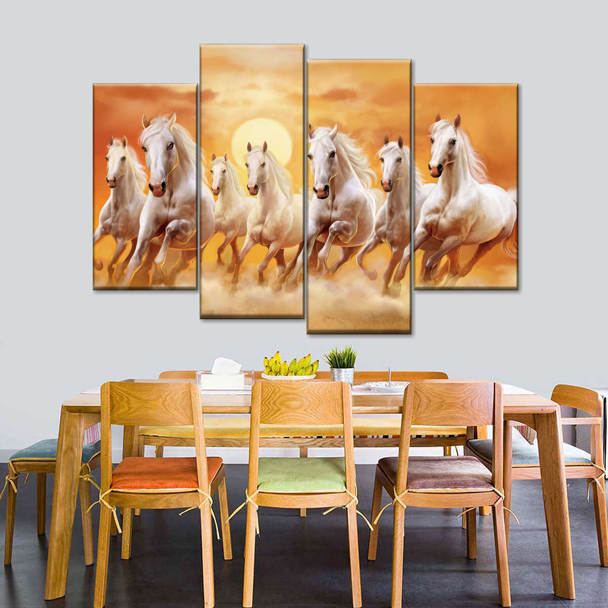 Seven Running Horses Wall Art