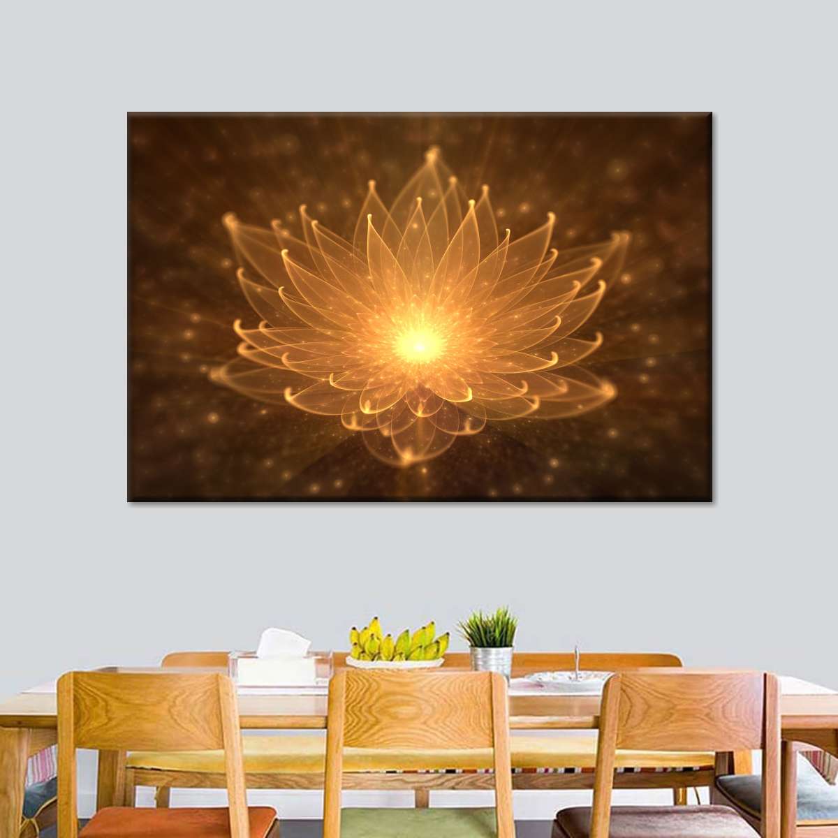 Glowing Lotus Wall Art