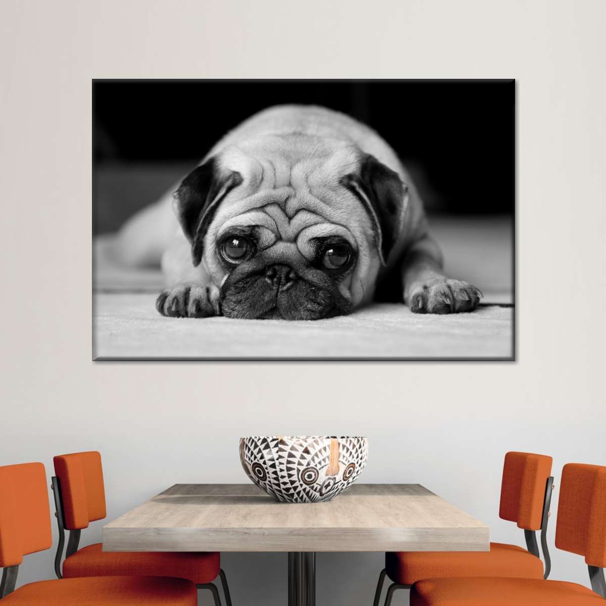 Sad Pug Wall Art