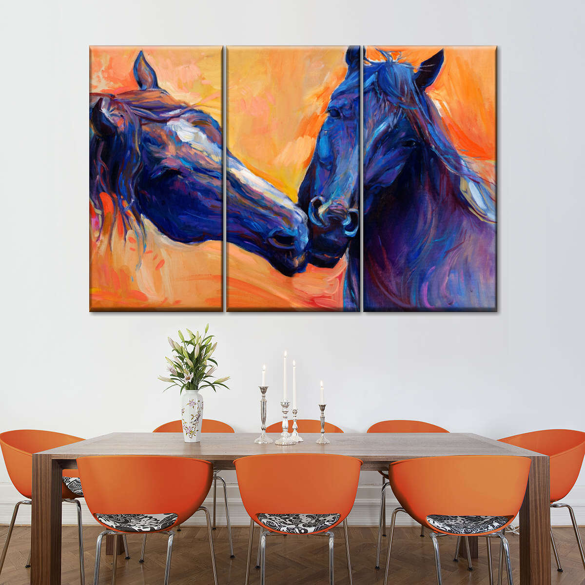 Blue Horses Wall Art