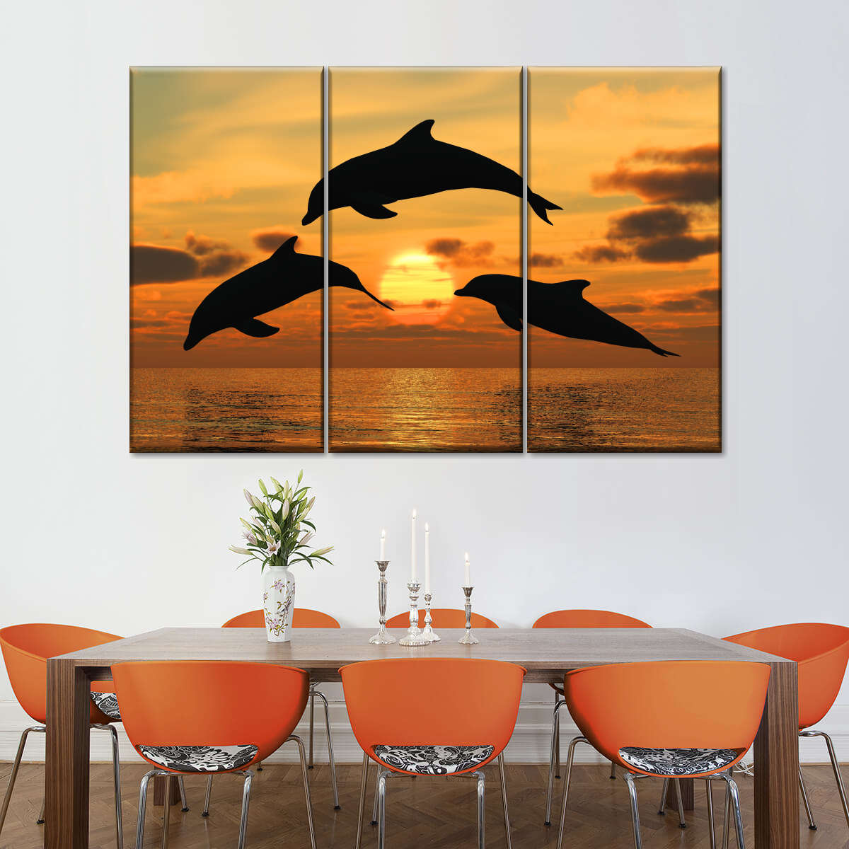 Flying Dolphins Wall Art