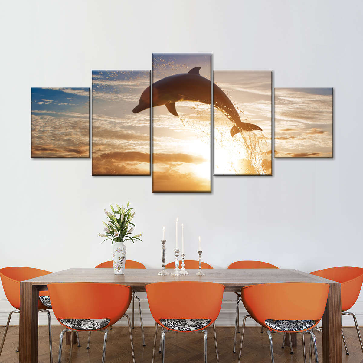 Jumping Dolphin Wall Art