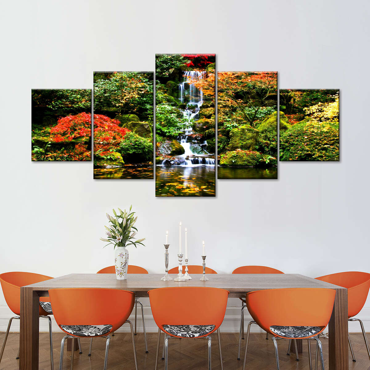 Mesmerizing Japanese Waterfall Wall Art