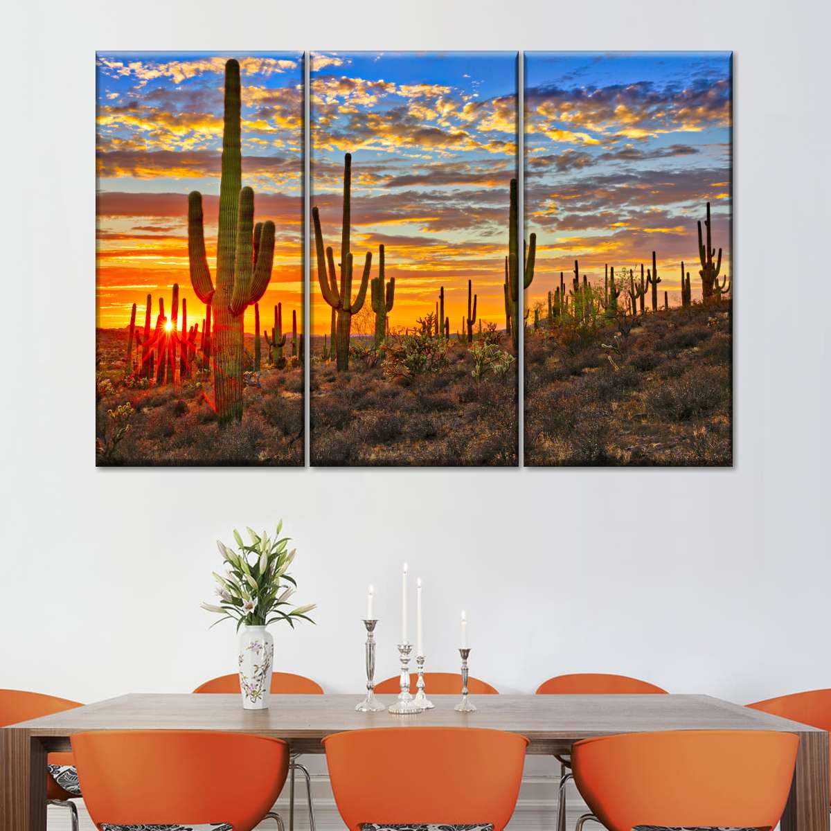 Sunset Cactus Wall Art