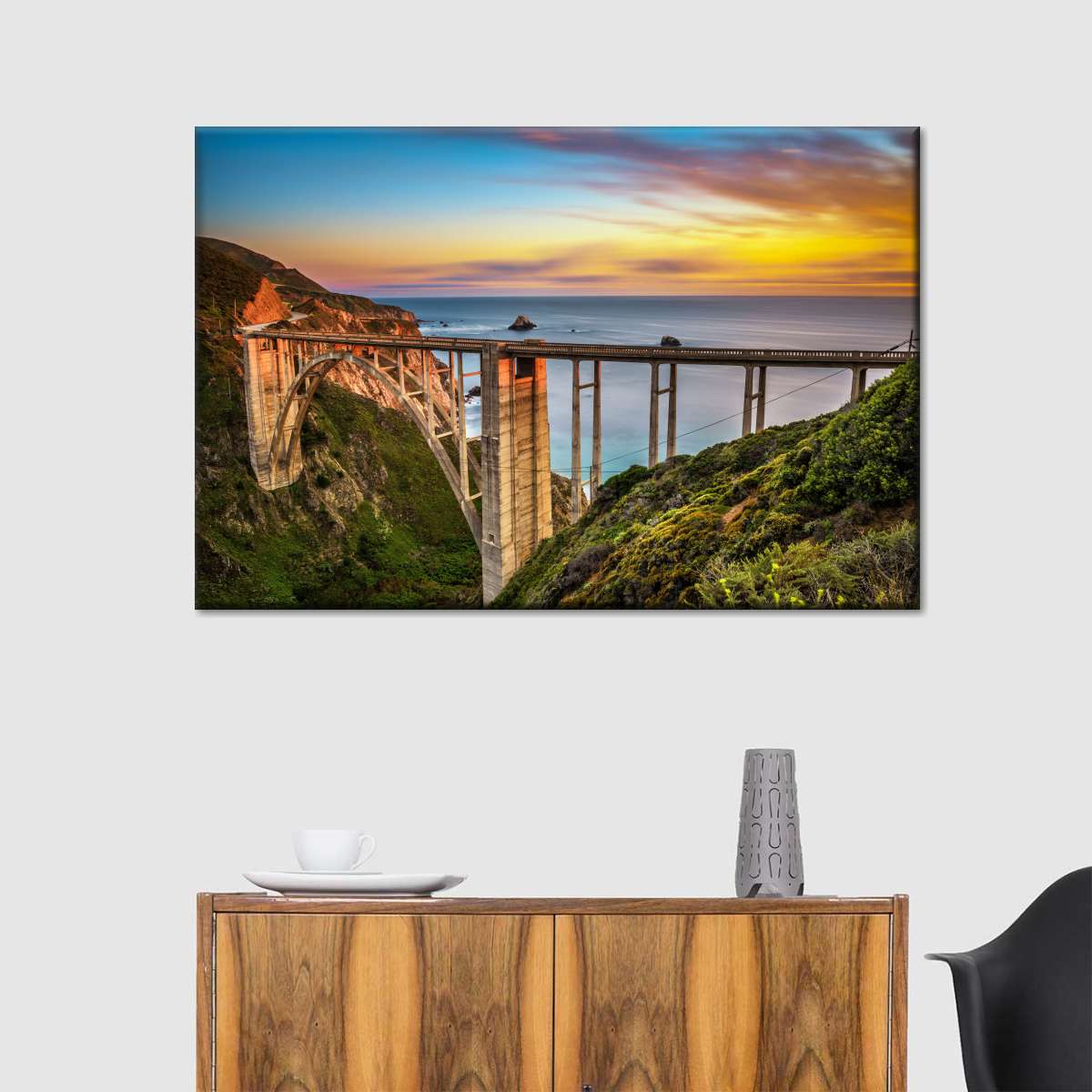 Bixby Creek Bridge At Sunset Wall Art