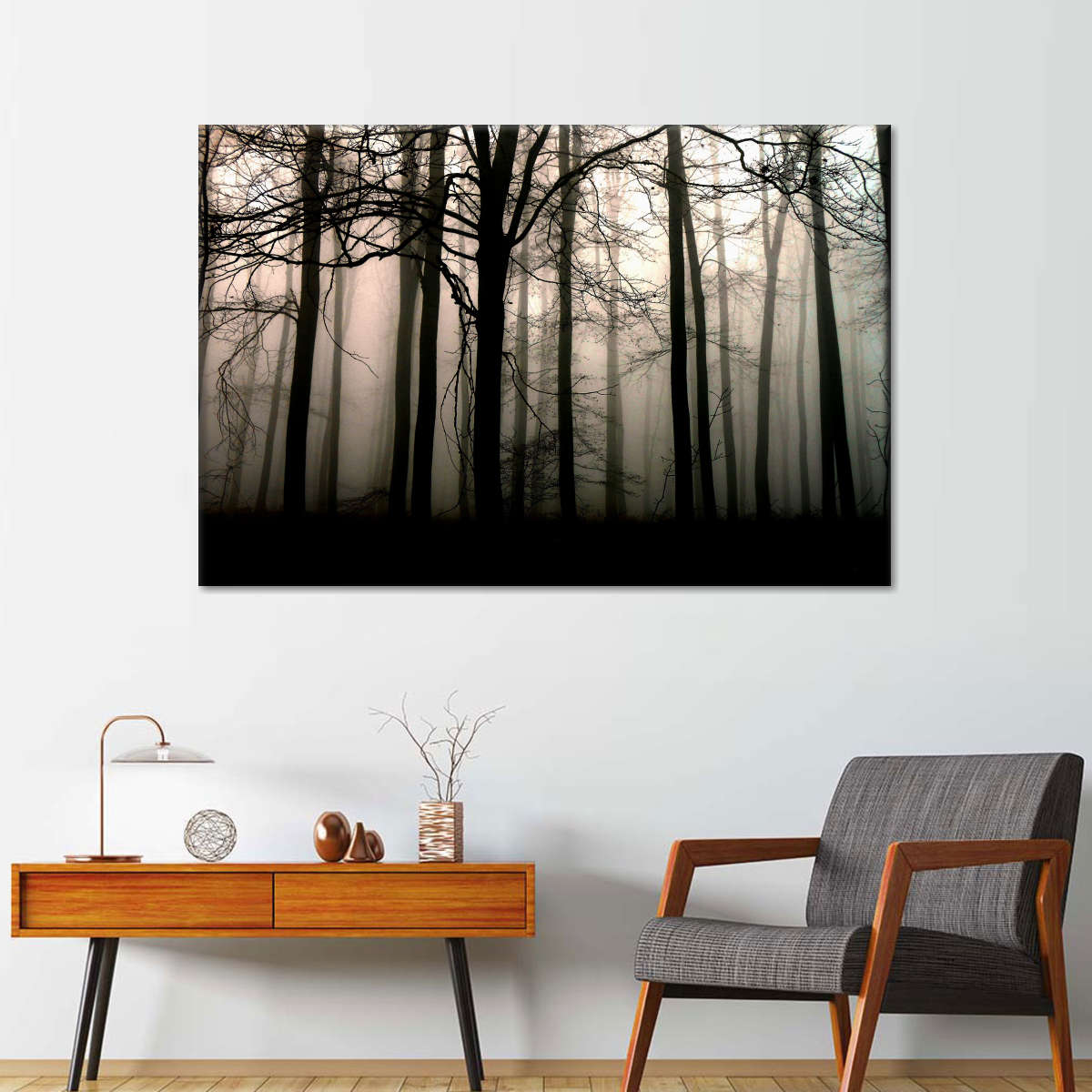 Dead Tree Silhouettes Wall Art