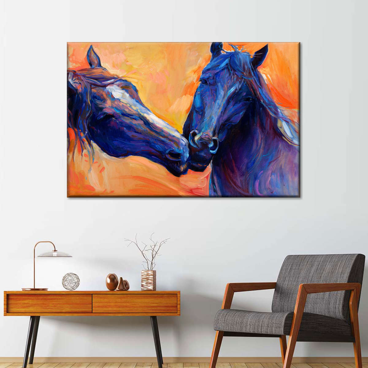 Blue Horses Wall Art