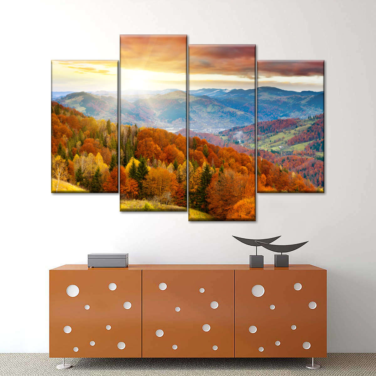 Mountain With Trees Wall Art