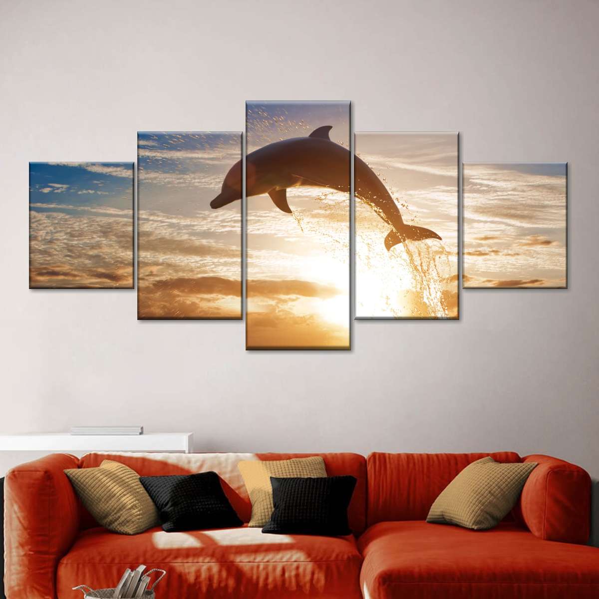 Jumping Dolphin Wall Art