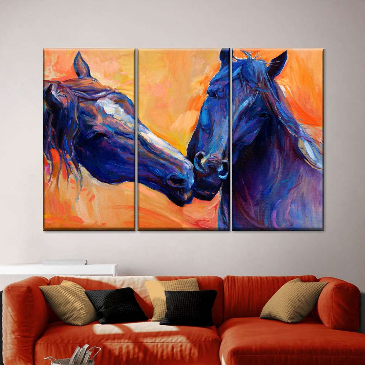 Blue Horses Wall Art