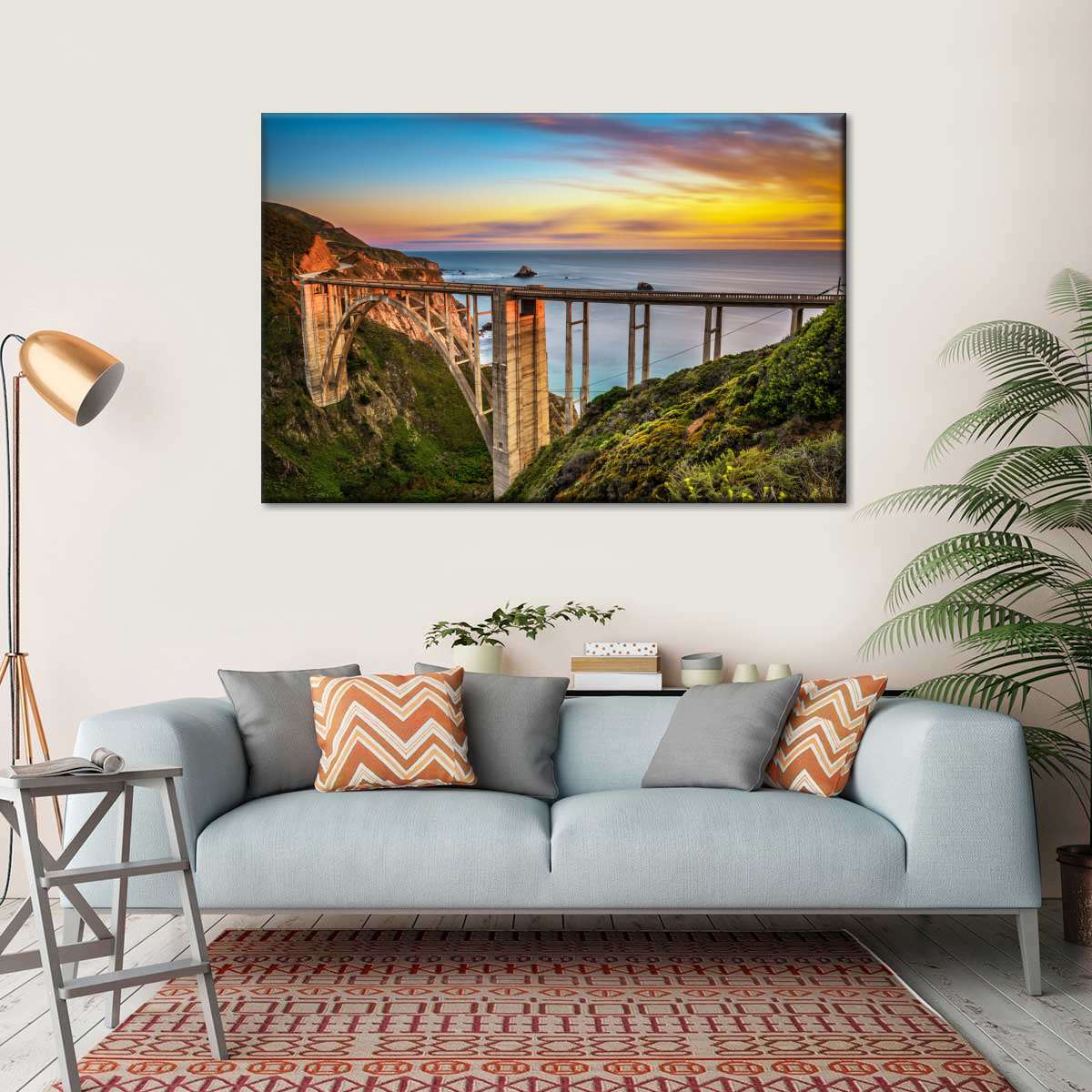 Bixby Creek Bridge At Sunset Wall Art