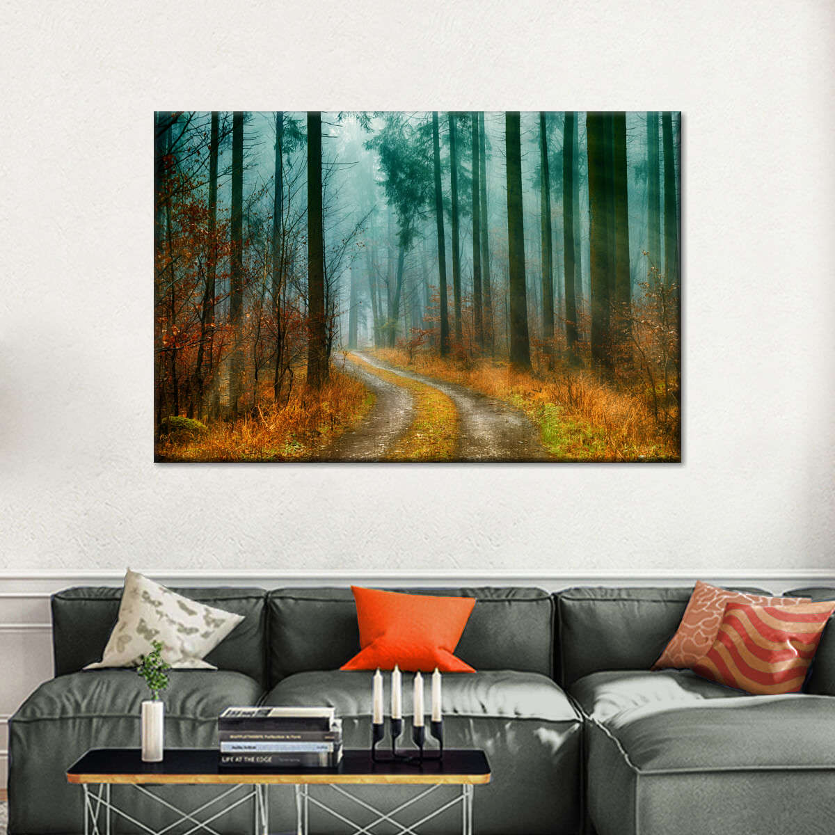 Autumn Forest Pathway Wall Art