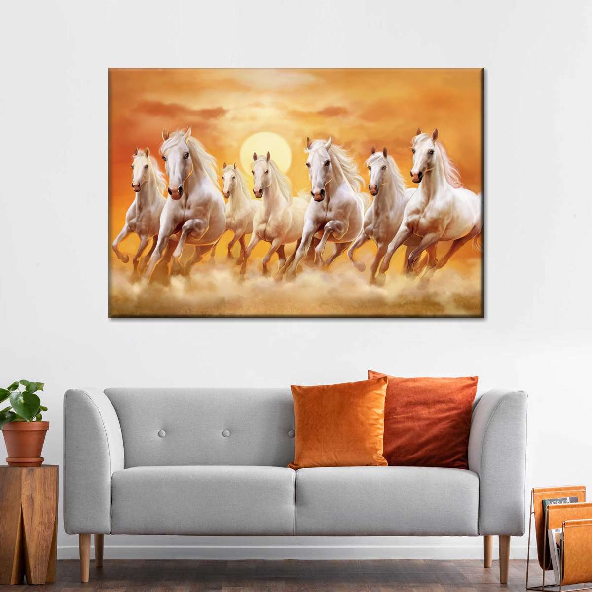 Seven Running Horses Wall Art