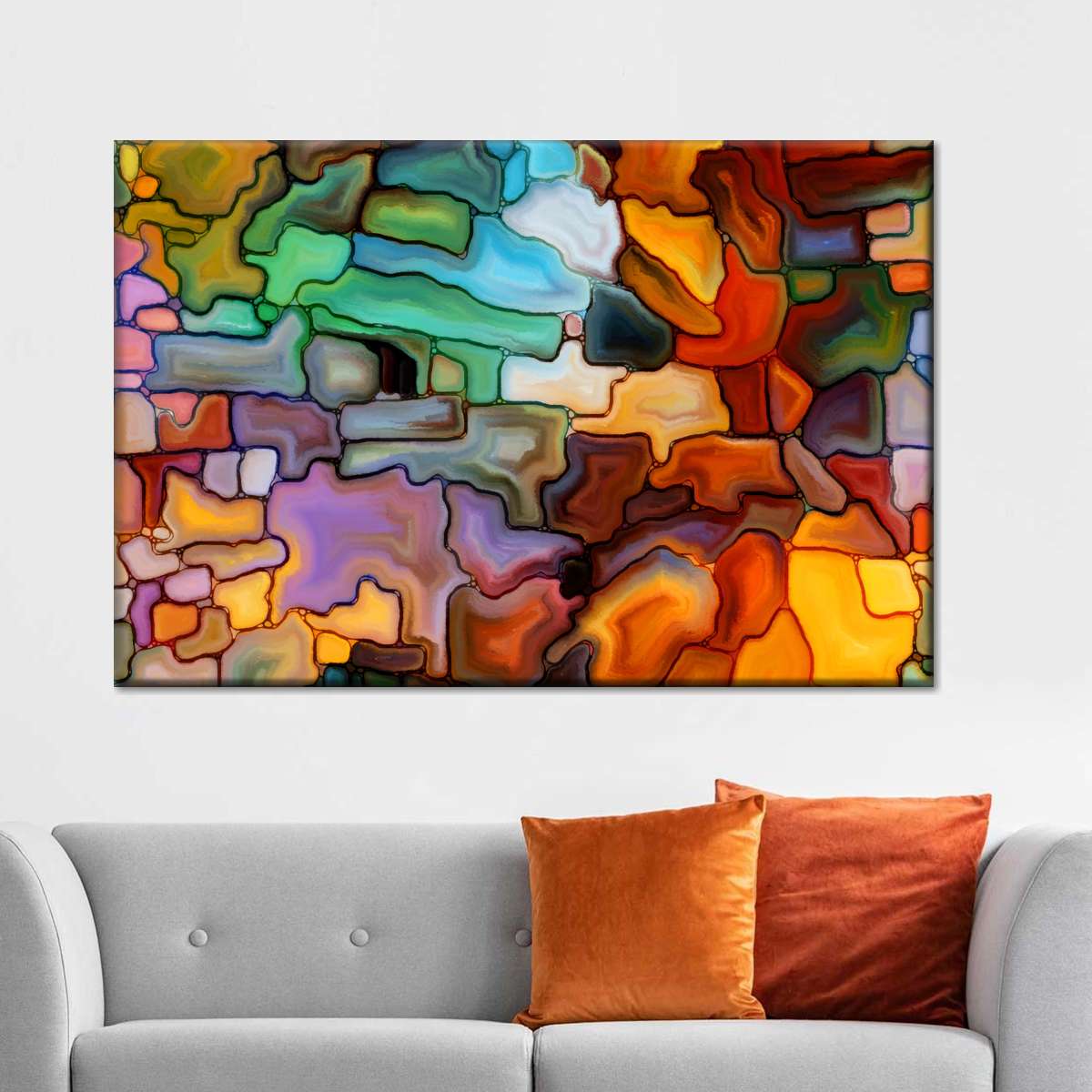 Abstract Fused Glass Wall Art