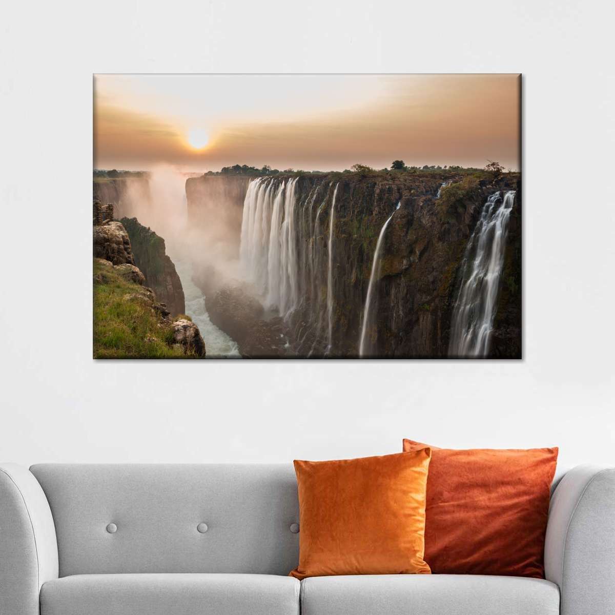 Victoria Falls Sunset Wall Art