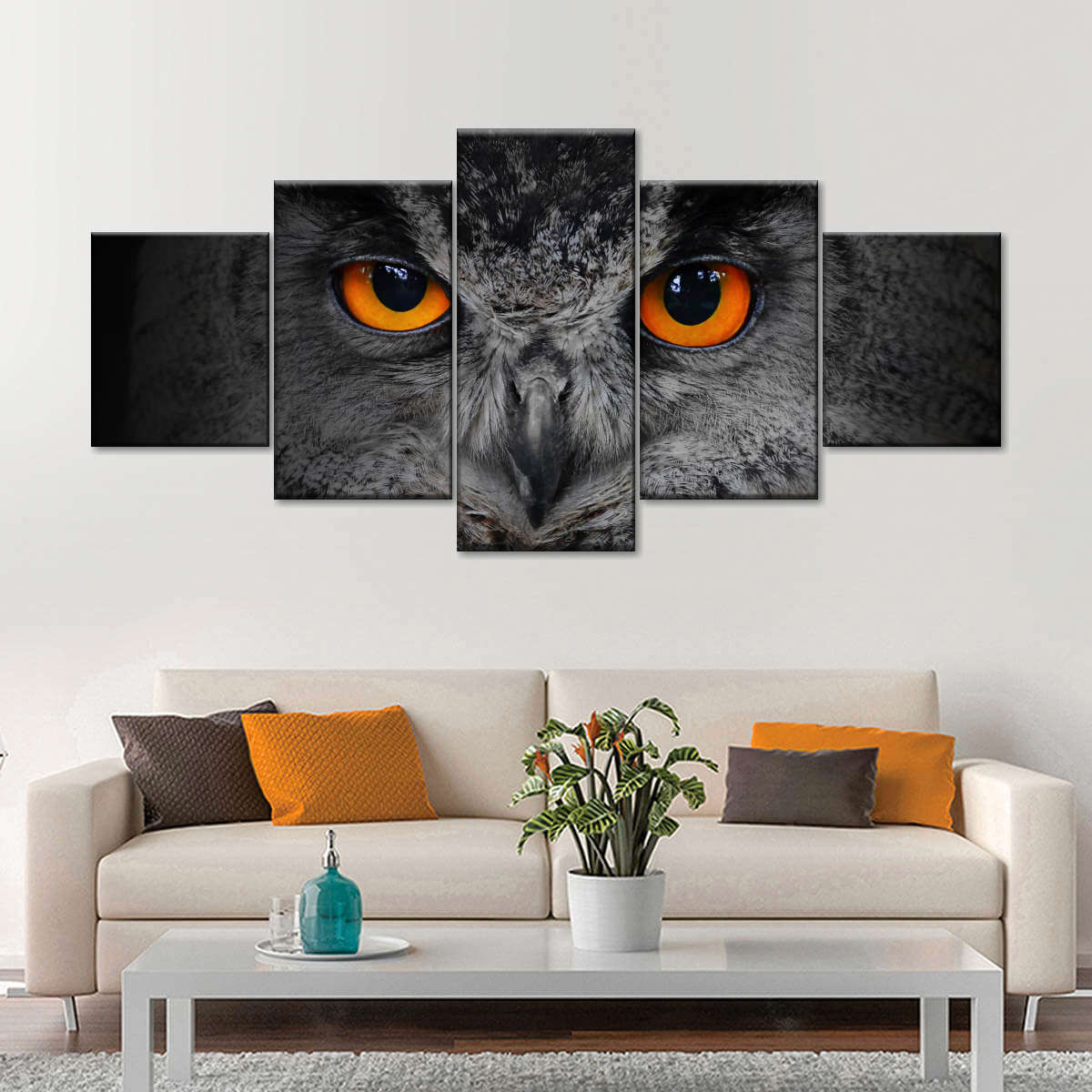 Mesmerizing Gray Owl Wall Art