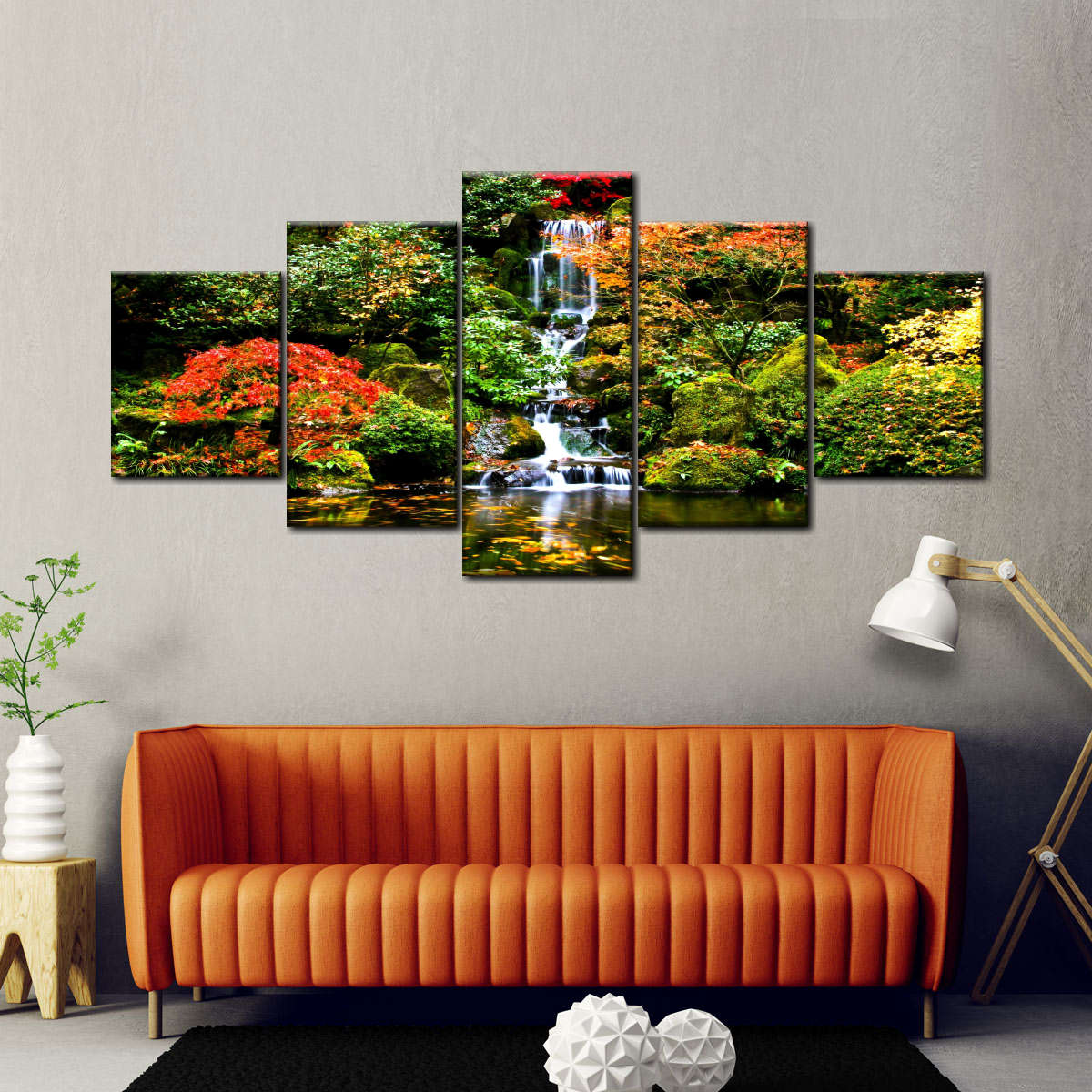 Mesmerizing Japanese Waterfall Wall Art