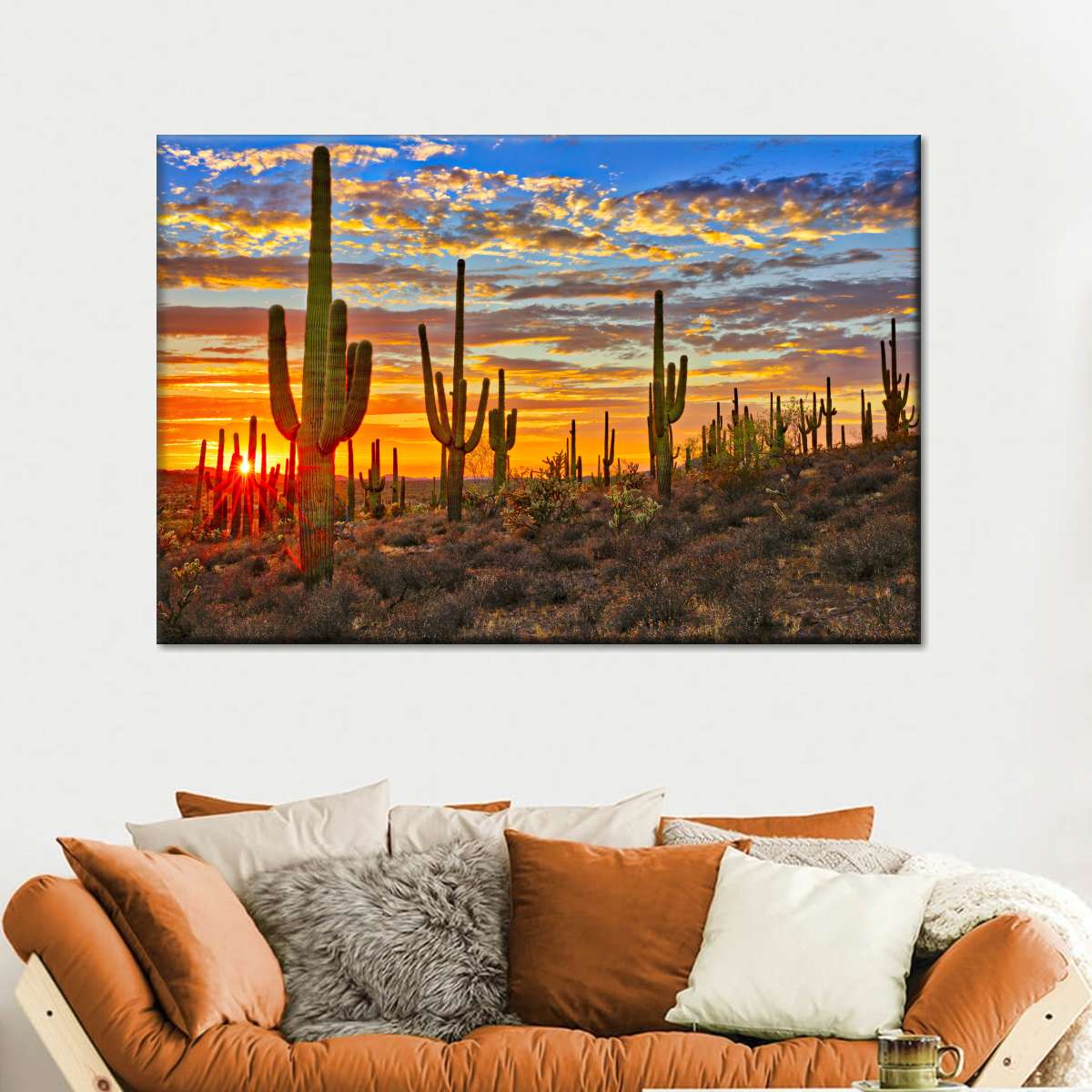 Sunset Cactus Wall Art