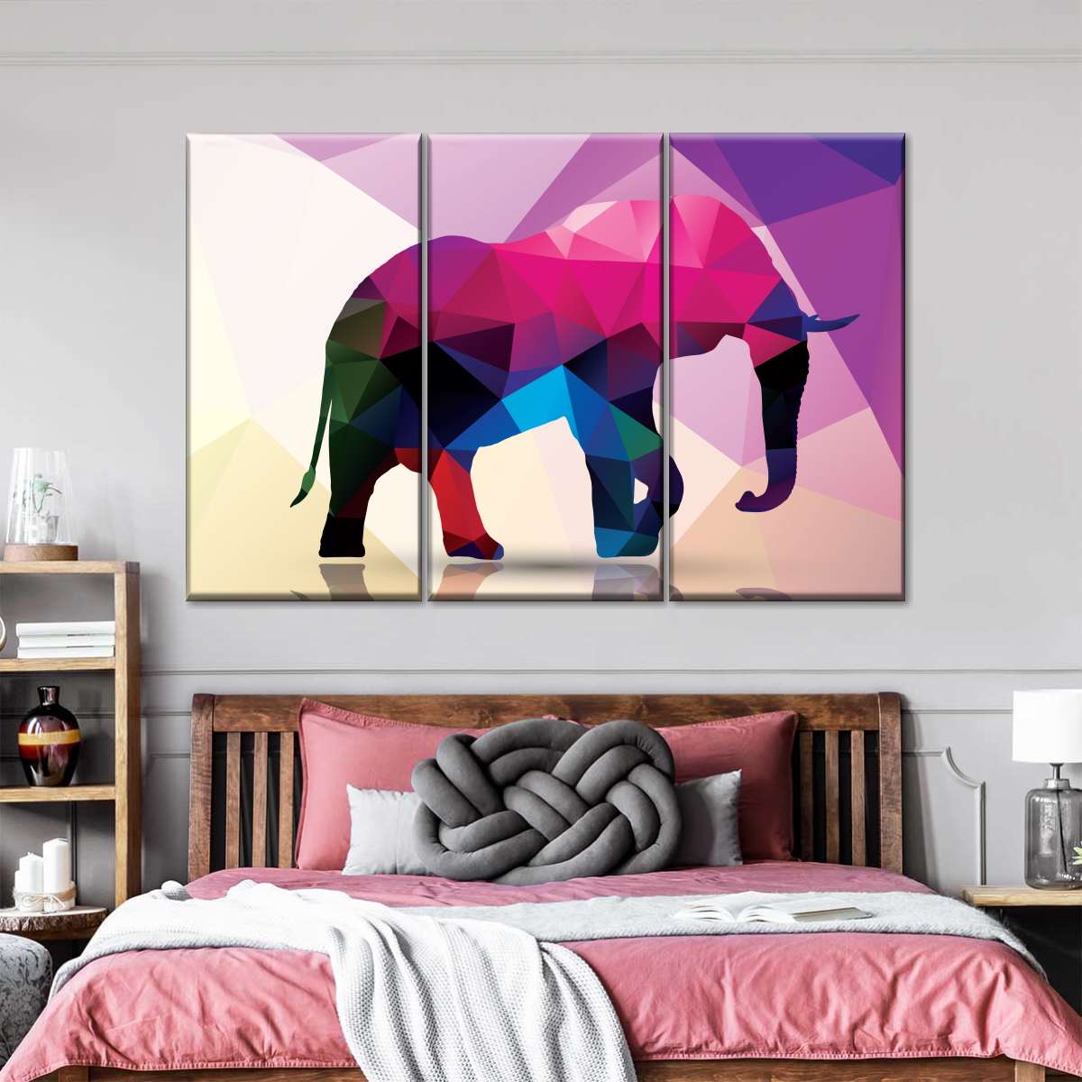 Geometric Elephant Wall Art