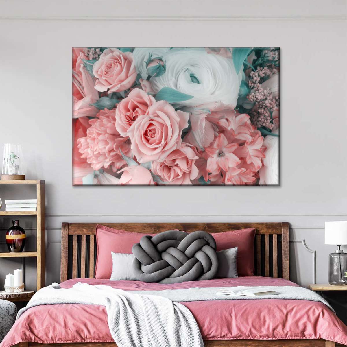 Blush Pink Floral Wall Art