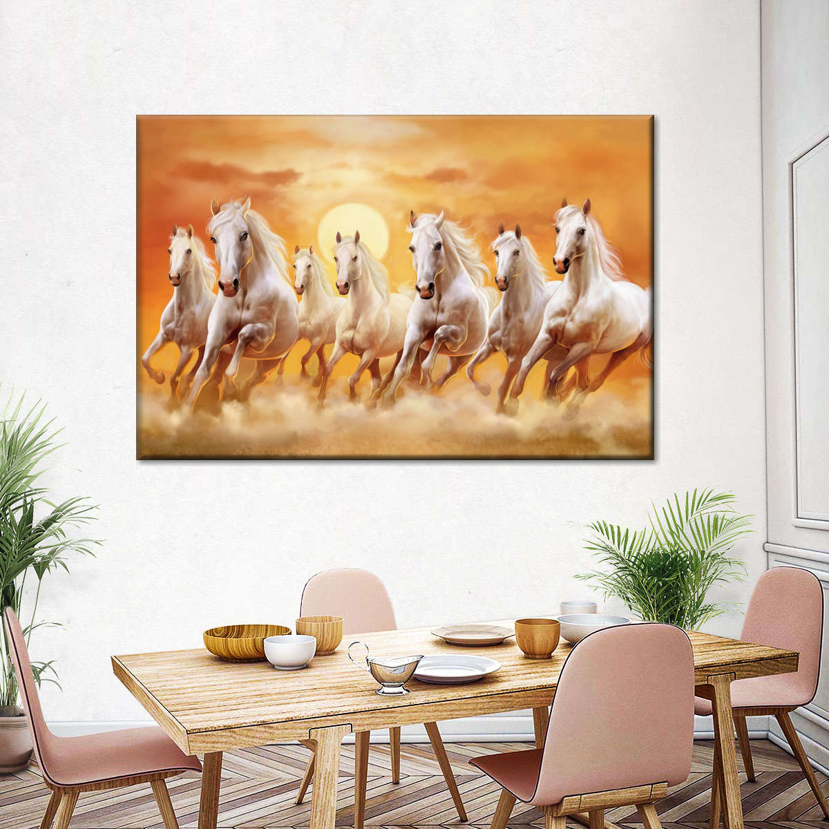 Seven Running Horses Wall Art