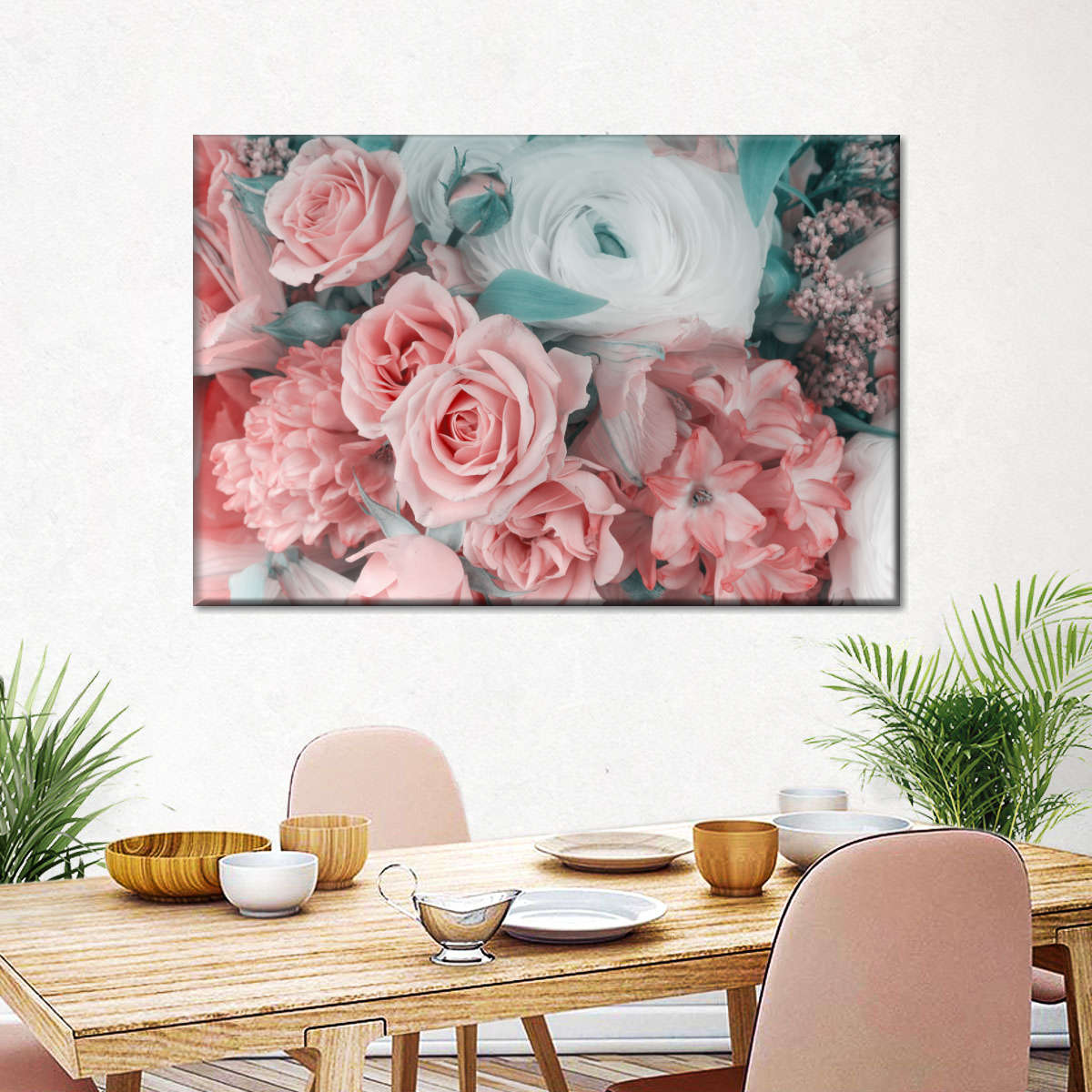 Blush Pink Floral Wall Art