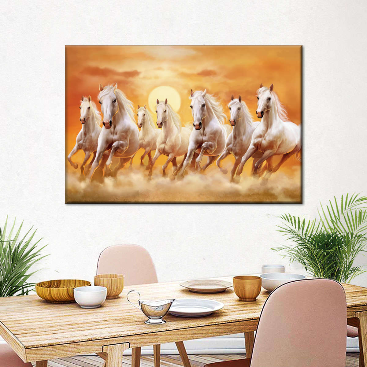 Seven Running Horses Wall Art