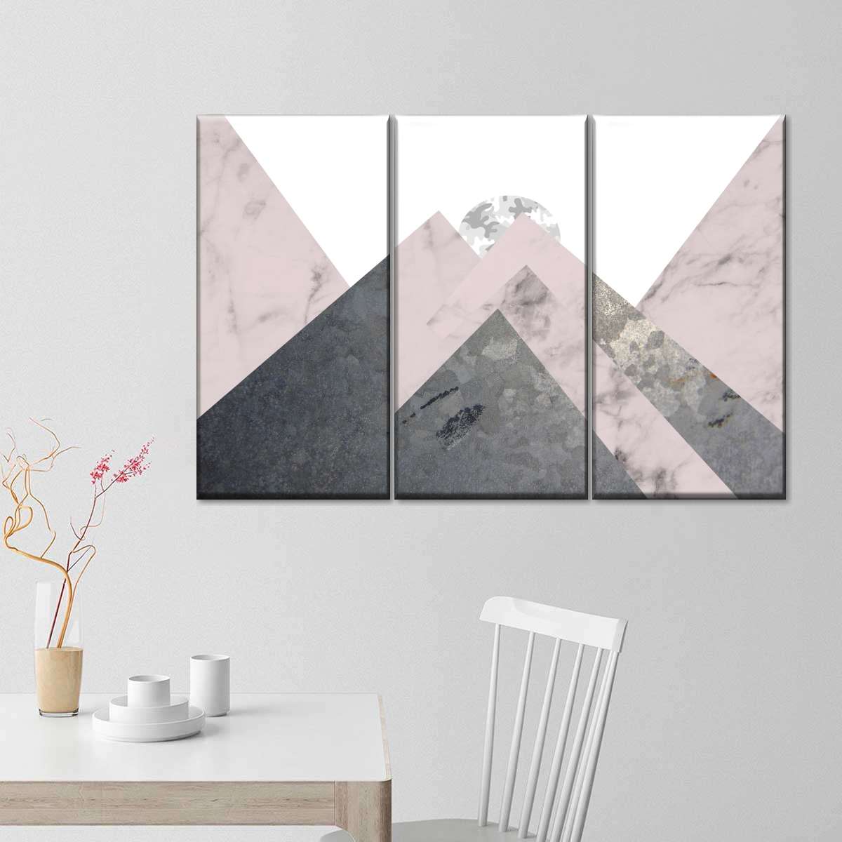 Geometric Textured Landscape Wall Art