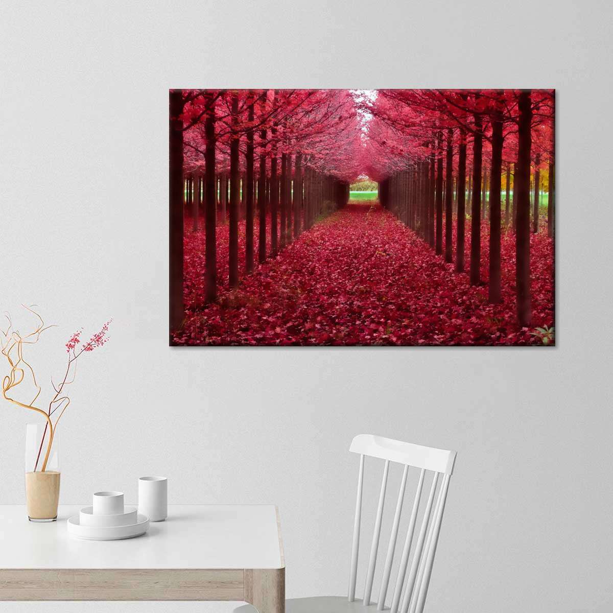 Red Forest Wall Art